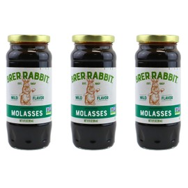 Brer Rabbit Molasses - Blackstrap, Mild Flavor, and Full Flavor - 3 Pack in 12 Ounce Glass Jars Bundled by Louisiana Pantry (Mild Flavor)