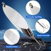 FishingPepo 5pcs Fishing Lures Spoons Trout Lures Hard Metal Spinner