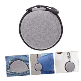 Gatuida 1pc Earbud Holder Storage Bag Practical Key Data Cable Carrying Pouch Silver Lightweight Zipper Case for Earphones Chargers Disks for Travel Everyday Use
