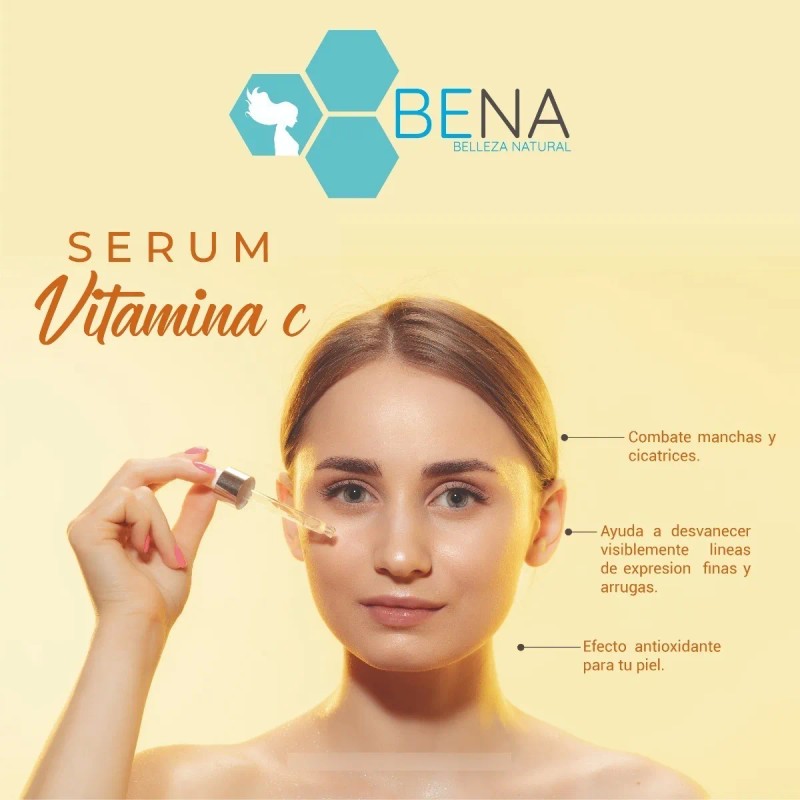 Serum Vitamina C + Acido Hialuronico + Vitamina E Bena