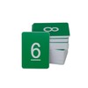 Plastic Numbered Tags Number Disc Number Token Rectangle (0-50, Green)