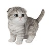 ウービア 左向きスコティッシュ フォールドたれ耳 グレー 18×10.5×15㎝ 人形 フィギュア 置き物 アニマル 動物