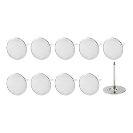 METALLIXITY Upholstery Nail Tacks (19x25x1.2mm) 25Pcs, Iron Flat Head Push Pins - for House Construction, Home Kitchen Furniture, Silver Tone