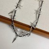 Statement Chunky Barbed Wire Thorns Choker Punk Gothic Spike Rivet