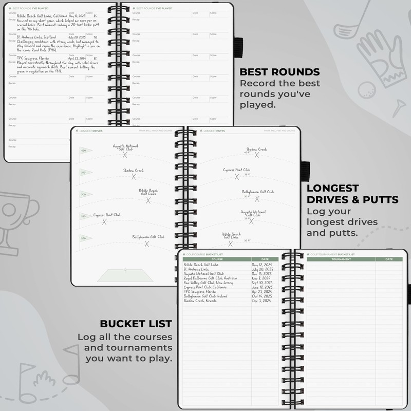 Clever Fox Golf Log Book – Small Training & Scorecard
