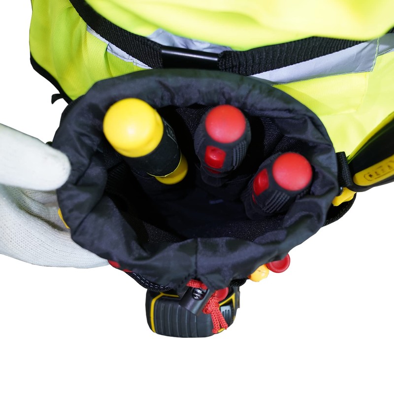 KUNN Small Tool Pouch Utility Tool Belt Pouches,Compact Top Drawstring
