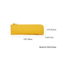 YONBEN Oxford Fabric Pencil Case Slim Pencil Pouch with Zipper Pencil Case Bag Simple Stationery Pouch Bag (Yellow,Oxford Fabric)