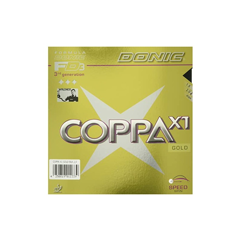DONIC(ドニック) 卓球 コッパ X1 裏ソフトラバー ブラック 2.0 AL052