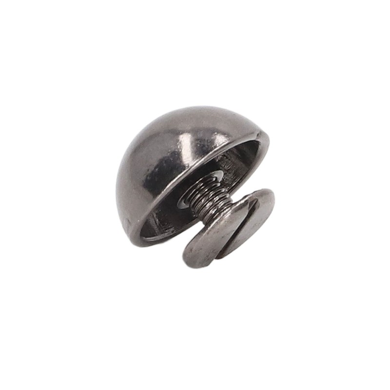100 Sets Mushroom Rivets Round Head 10mm Electroplating Semicircle Alloy