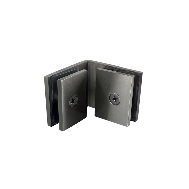C.R. LAURENCE SGC90BN CRL Brushed Nickel Square 90 Degree Glass-to-Glass