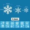 6 Sheets Large Snowflake Window Stickers Christmas Window Stickers Decorations