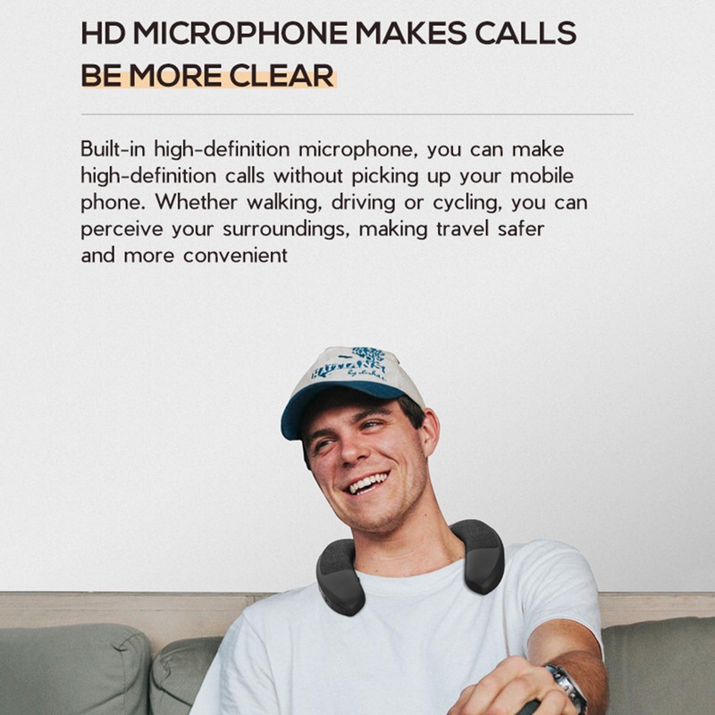 Wireless Bluetooth Neckband Speaker Portable Wearable Surround Neck Hanging Wireless