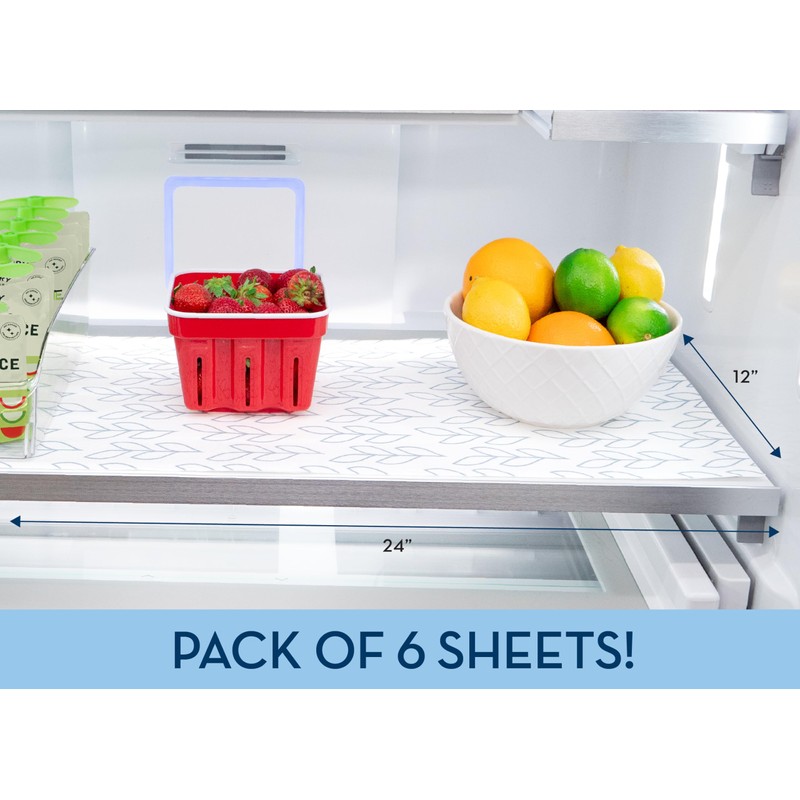 Envision Home Refrigerator Liners, Shelf Liner, Absorbent Fridge Liners, 12