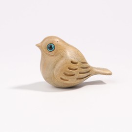 Bird Wooden Figurine,Miniature Wood Carving Decor Small Animal Garden Statue Sculpture,Lovely Gift Holiday Home Decor Suitable for bedroom living room shelf desk office desk table coffee table etc.