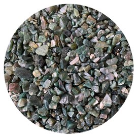 Wholesale Natural Semi Tumbled Moss Agate Gemstone Chips, Crushed Mini Crystals, Undrilled Crystal Chips (Moss Agate, 0.5 Pound)
