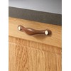 JIASENBAO Brown Leather Drawer Pulls 5 Pack 5"(128mm) Leather Handles