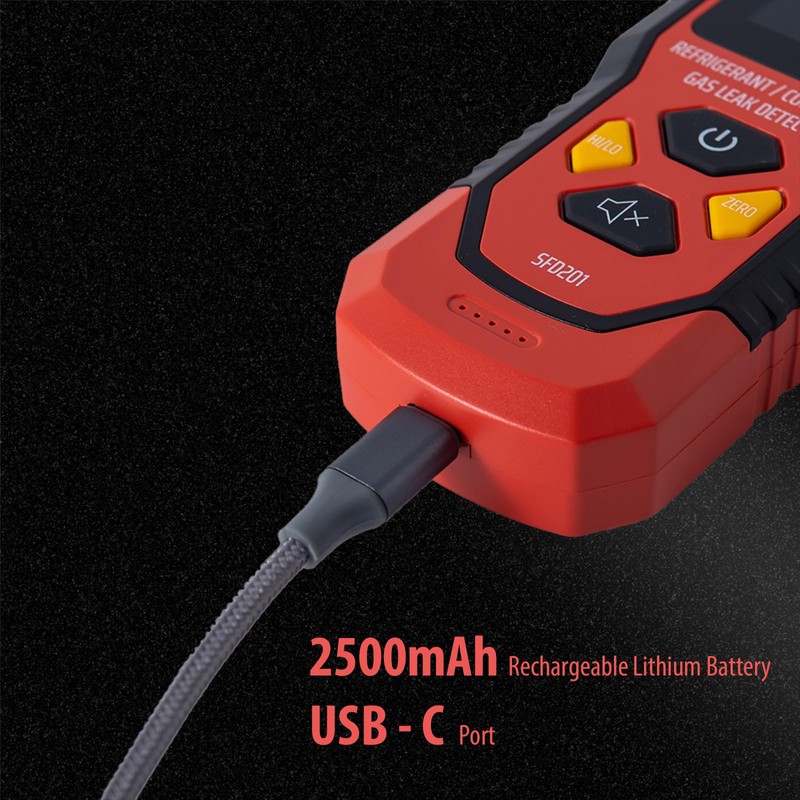 SENSYX Rechargeable HVAC Refrigerant Leak Detector, Halogen Freon Sniffer, Air