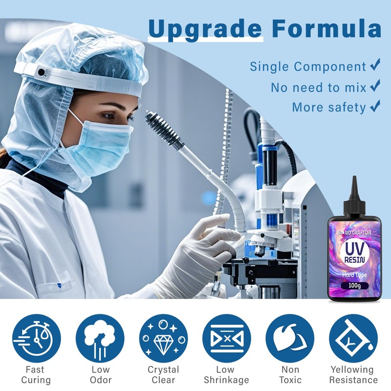 Bond Craftor UV Resin 300g, Fast Curing Clear Epoxy Resin