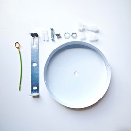 Chrasy Ceiling Cover for Pendant Lamp Ceiling Plate for Lamp Holder 100/120/150 mm Clamp Nipple for Pendant Lamps and Hanging Lights (12 cm)