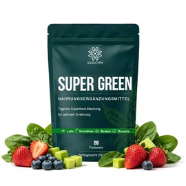 Green Helper Detoxification Powder, 200 g with 10 g Spoon, Green Superfood Powder