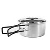 Campfrei 2 Person Stainless Steel Cooking Pot Set Cookware Camping