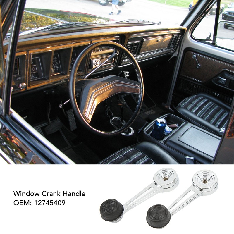 Pair of Interior Window Crank Handle 12745409 Replacement for Ford