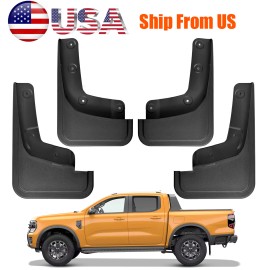 XUKEY 4X For Ford Ranger Splash Guard Fender Mud Flap Mud Guard Mudguards 2024~2025 US