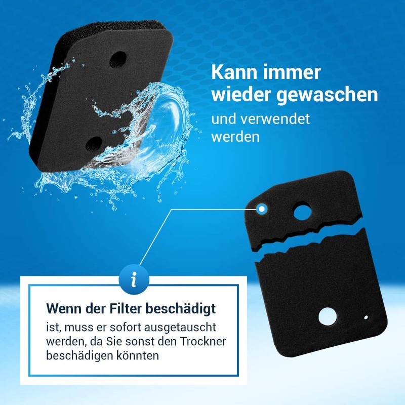 VIOKS Set of 2 Filter Sponge Replacement for Мiele 9164761