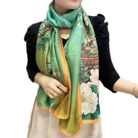 FAIRYGATE Silk Scarves Women's Silk Lightweight Silk Scarf Silk Scarf Neckerchief Scarf Gift Women, D87030