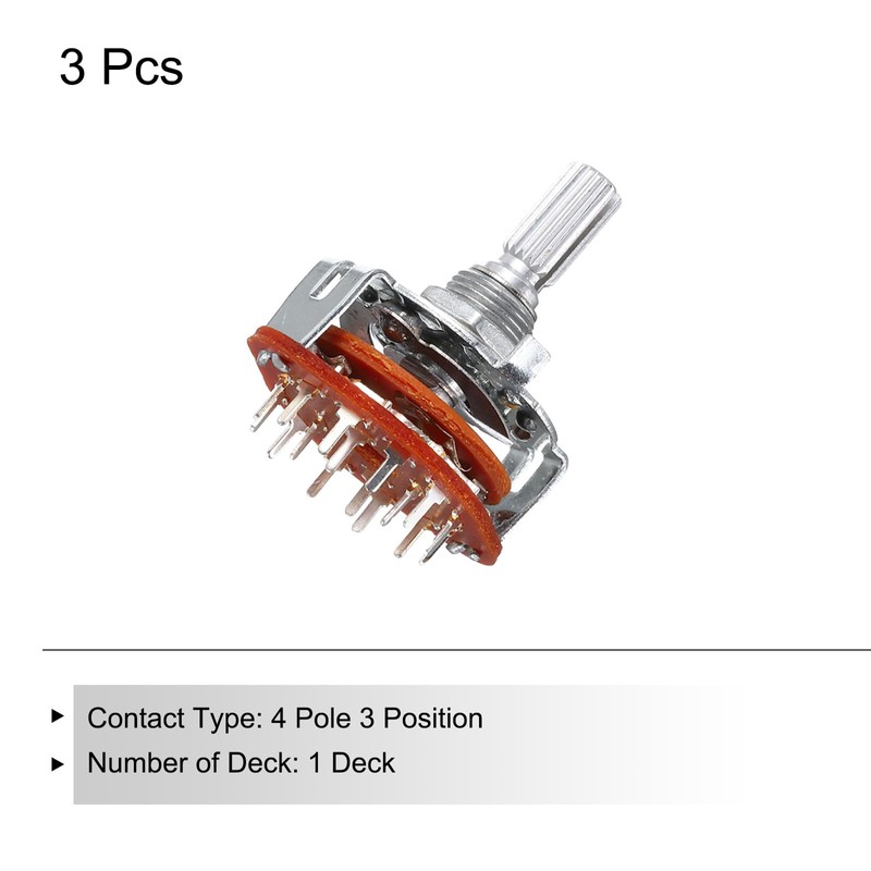 sourcing map 4P3T Rotary Switch 4 Pole 3 Position Band