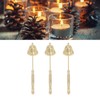 3pcs Candle Snuffer Golden Iron Plating Bell Shaped Long Handle