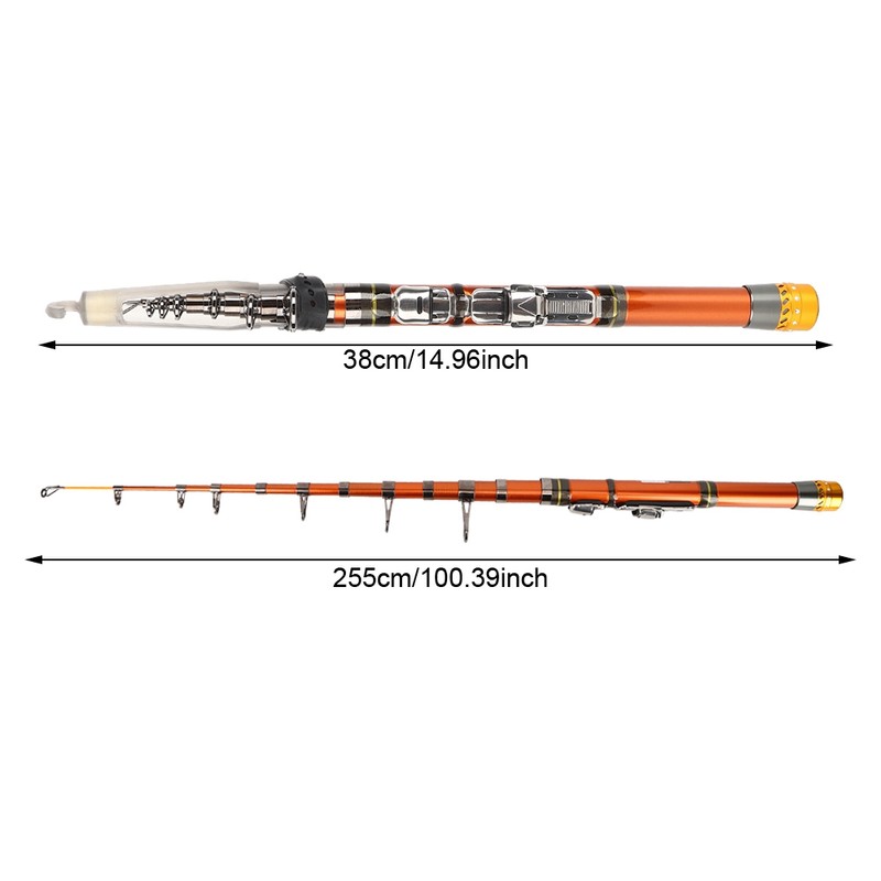 Carbon Fiber Hard Adjustable Mini Pocket Fishing Pole Mini Ultrashort