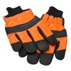 Spares2go Large Hi Visibility Chainsaw Comfort Safety Gloves - Size