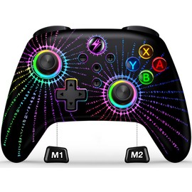 ALEEMTRY Switch Controller, Wireless Controller Switch with RGB Joystick, Programmable & Sync Buttons, 1000 mAh, Controller Switch for Switch/Lite/OLED