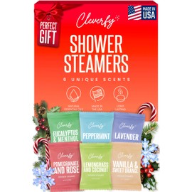 Cleverfy Shower Steamers Aromatherapy – Stocking Stuffers for Teen Girls, Women and Wife – Christmas Gifts for Teens and Women – White Elephant Gifts for Adults – 6 Tablets
