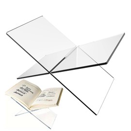 Acrylic Book Stand Large Open Display for Cookbook Art Bible Easel Magazine Textbooks Clear Stands Guest Coffee Table Reading Transparency Holder Kitchen Home Decor 7.5*4.5*4.5 inches (7.5*4*4)