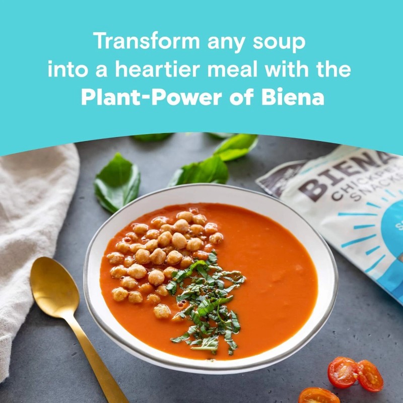 BIENA Sea Salt Roasted Chickpeas Snack Pack 10 Pack Vegan