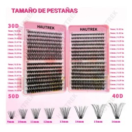 640 Kit Extension De Pestañas Maquillaje Completo Diy 9-16mm                                                                                          