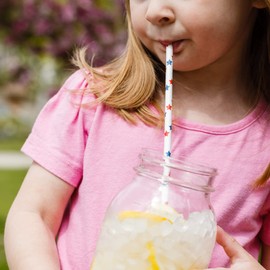 Chef Craft Eco Patriotic Paper Straws, .25 inches in Diameter, 10 inches in Length, Starred