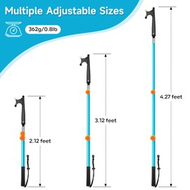SANLIKE Telescopic Boat Hook for Docking Extension Pole Hook with Luminous Bead Boat Hook Aluminum Sturdy Lightweight and Durable Threaded Pole for Docking Push-Pull Boating Accessories 2.12-4.28FT