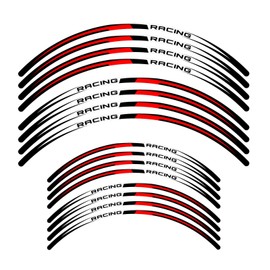KETABAO MX Bike Rim Tape R02 Decal Stickers Stripes 21 18 inch Compatible with WR250F WR250R WR450F (Red)