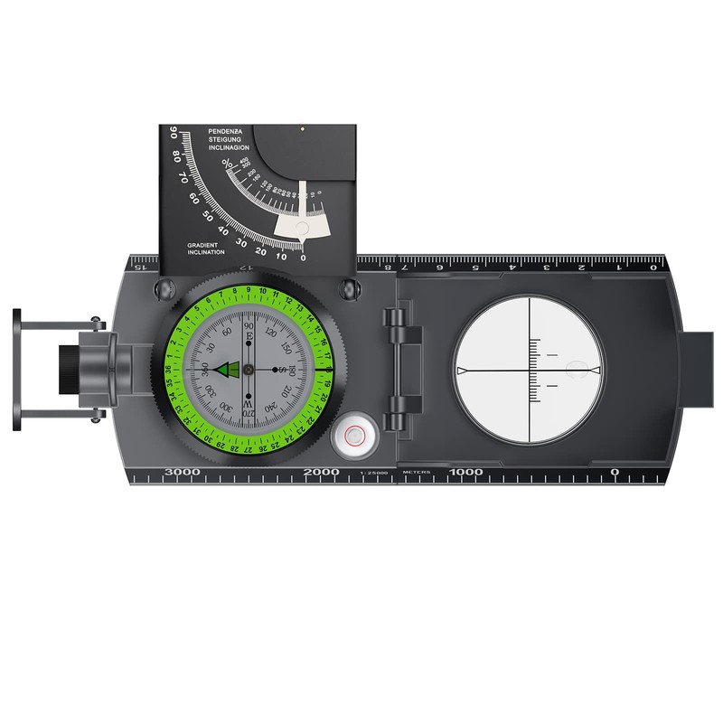 Anbte Professional Military Compass with Carry Bag Multifunctional Compass Sighting