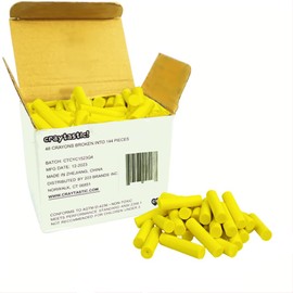 Craytastic! Bulk Unwrapped Crayons (Yellow) - Box of 144 Pieces = 48 Full Size for Crafting, Parties, Kids - Broken Crayons, Paperless - Safety Tested Compliant with ASTM D-4236