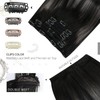 Moresoo Black and Sliver Clip in Hair Extensions Ombre Black