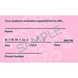 Brow Care Instructions & Appointment Card - 25 per Quantity