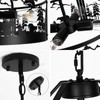 Monaxon Rustic Farmhouse Chandelier with Bear and Deer Design, 4-Light