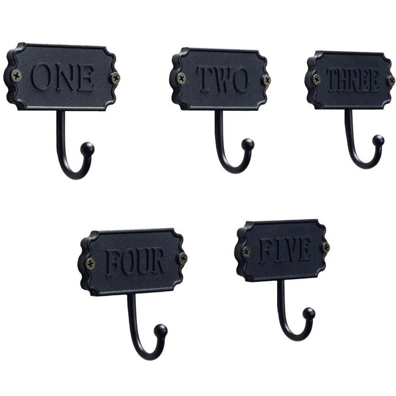 Home Decorators Collection 5 Numbered Black Cast Iron Look Coat