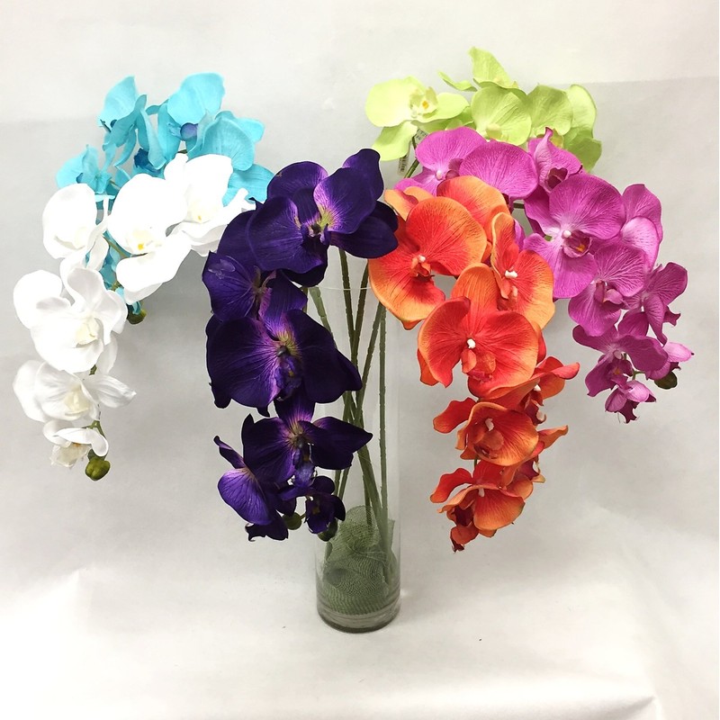 Silk Flower Garden 2 Pcs Artificial Butterfly Orchid Spray 38",