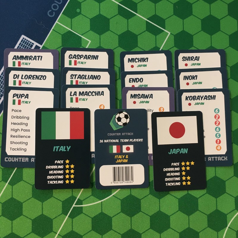 Counter Attack Italy and Japan Player Cards