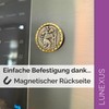 Lunexus St Christopher Car Magnet Ø 2.6cm - Metal, Gold